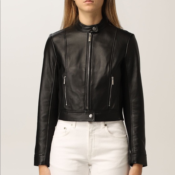 Michael Kors leather biker jacket NWOT - Picture 3 of 6